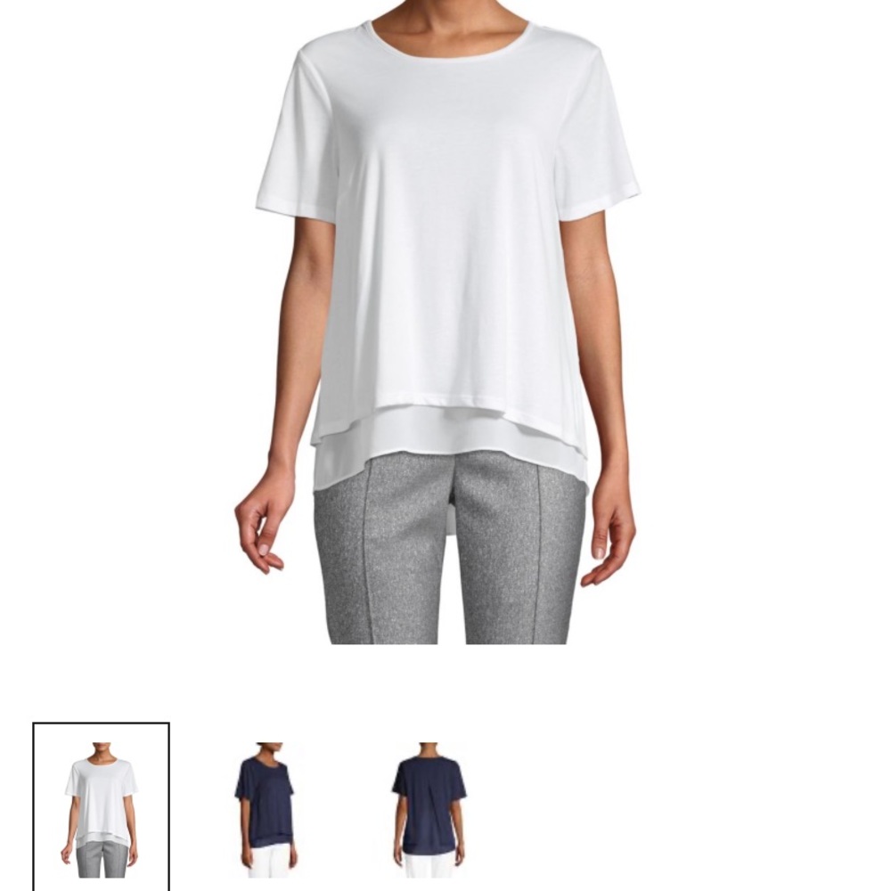 White layered hem Michael Michael Kors airy tee